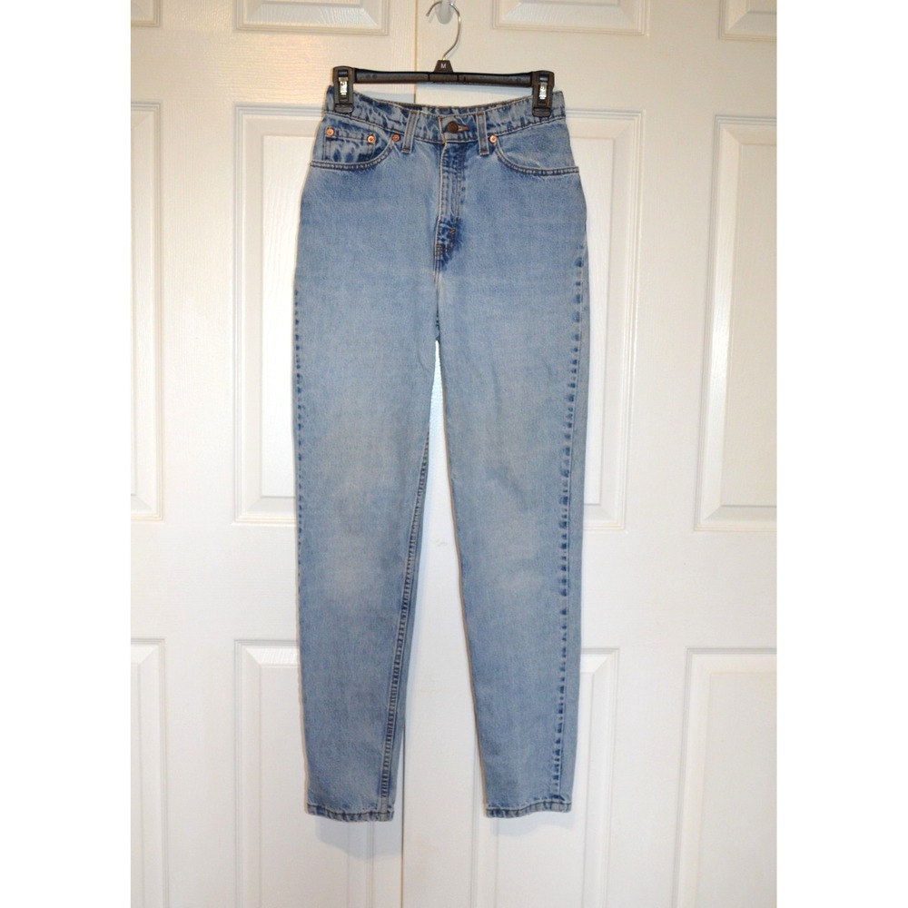 Womens Vtg Levi's 512 Slim Fit Tapered Leg Blue Denim Jeans Size 7 Jr Cotton USA